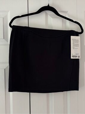 NWT lululemon Scuba HR Mini Skirt - Black Sleek Stretch Tube Style